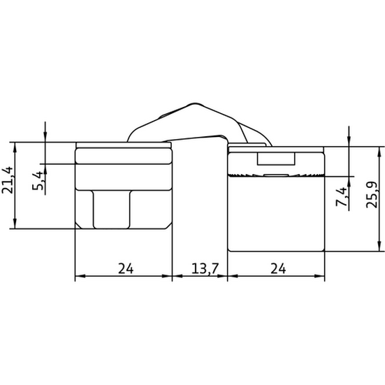 HH-4 W, hidden hinge, colour - white image morelli World