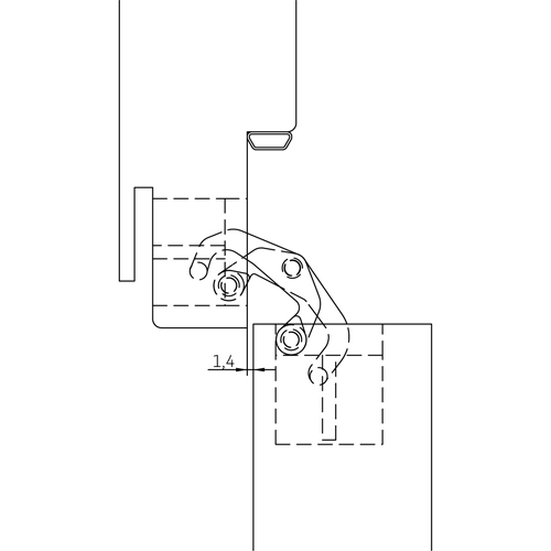 HH-4 W, hidden hinge, colour - white imagemorelliWorld