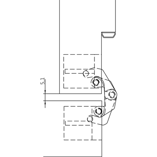 HH-2 SC, hidden hinge, colour - satin chrome image door furniture World