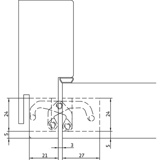 HH-4 AB, hidden hinge, colour - antique bronze image furniture World