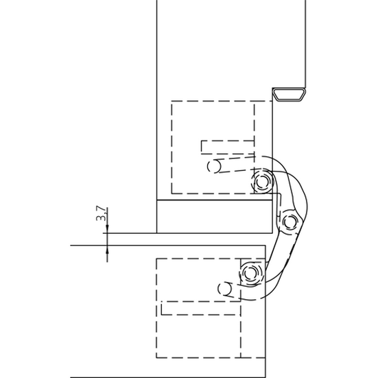 HH-3 W, hidden hinge, colour - white image door furniture World