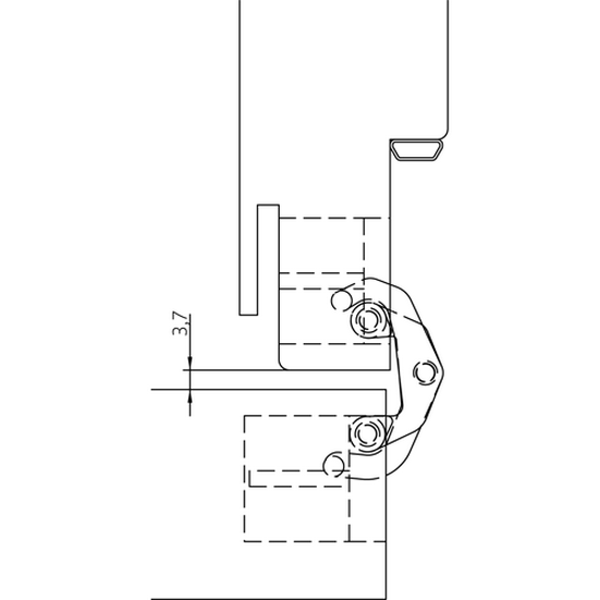 HH-4 W, hidden hinge, colour - white image door furniture World