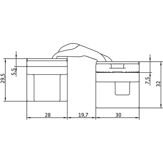 HH-3 W, hidden hinge, colour - white image morelli World