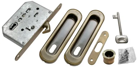 MHS150 L AB, handle set for sliding door, colour - antique bronze image buy World