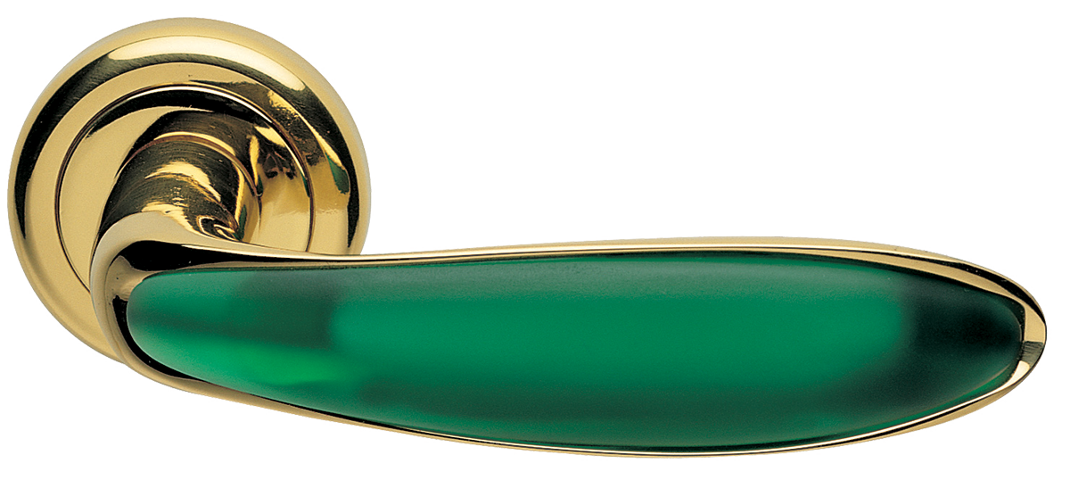 MURANO R4 OTL/VERDE, doorhandle, color -  gold/nephritis image buy World