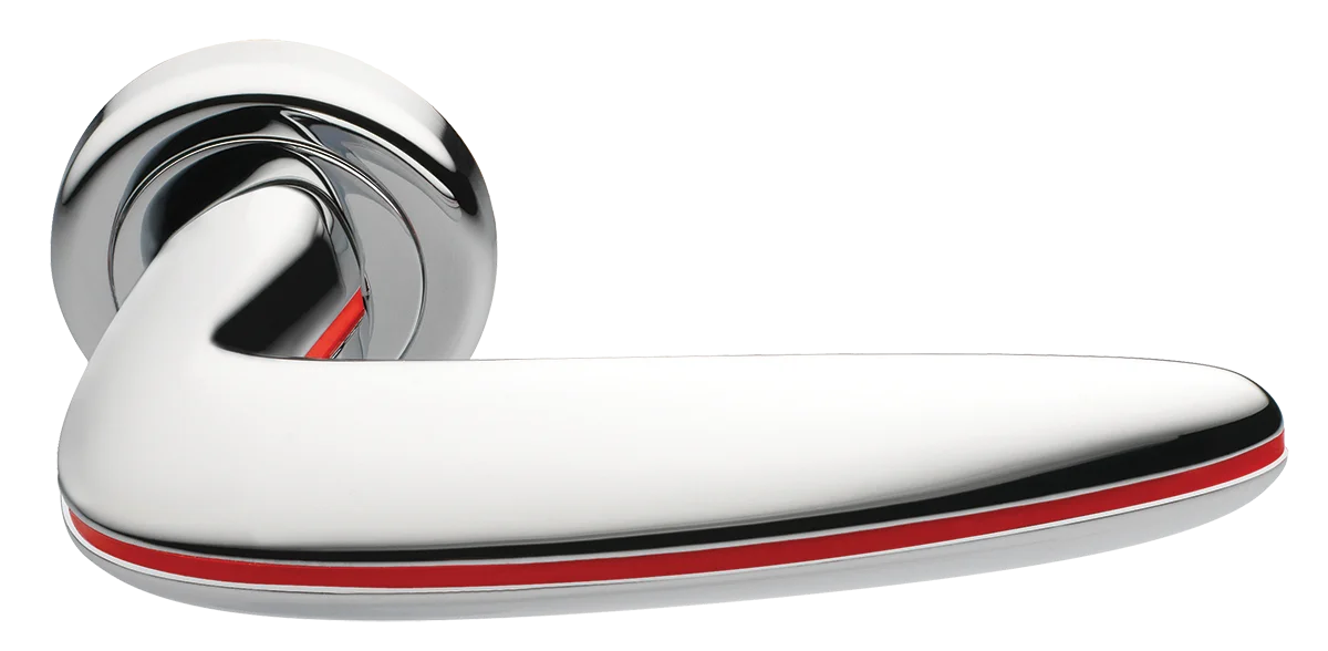 SUNRISE R4 CRO/ROSSO, door handle, colour -  chrome/red image buy World