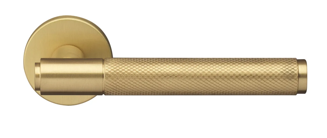 BRIDGE R6 OSA, door handle with reinforced rosette, color -  matte gold image buy World