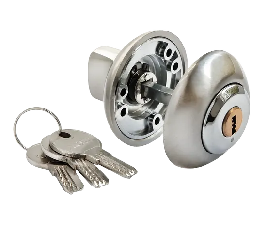 MH-CYL SN/CP, WC latch with key cylinder, colour - white nickel/chrome image buy World