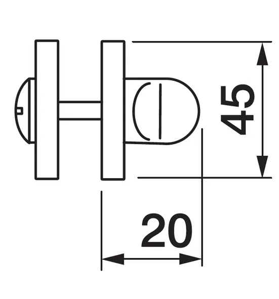 LUX-WC-R3-E NIS, WC knob, colour - satin nickel image buy in World