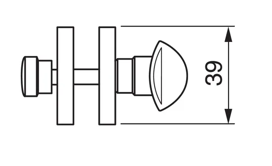 LUX-WC-RIVA OBR, WC knob, colour - caffe image buy in World