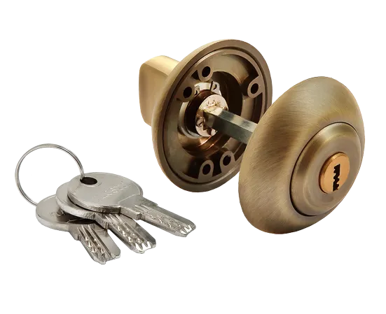 MH-CYL MAB, WC latch with key cylinder, colour - satin antique bronze image buy World