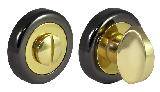 LUX-WC-R4-LU NNO, WC knob, colour - black chrome/gold image buy World