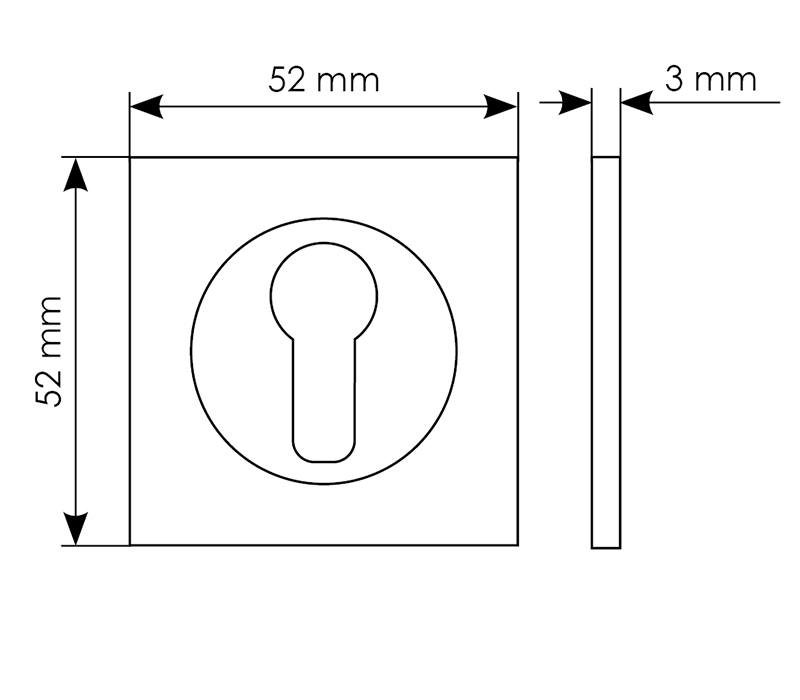 LUX-KH-S NIN, escutcheon, colour - black nickel image buy in World