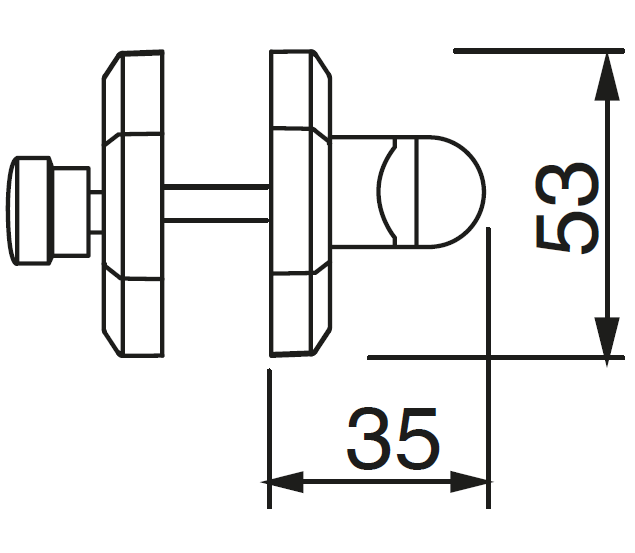 LUX-WC-Y NIS, WC knob, colour - satin nickel image buy in World