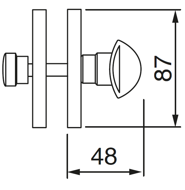 LUX-WC-V CRO, WC knob, colour - chrome image buy in World