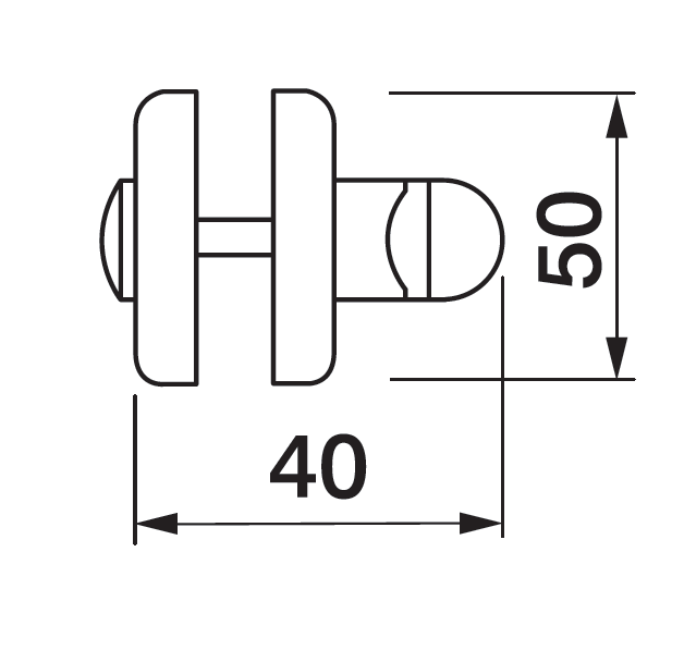 LUX-WC-R4 NIN, WC knob, colour - black nickel image buy in World