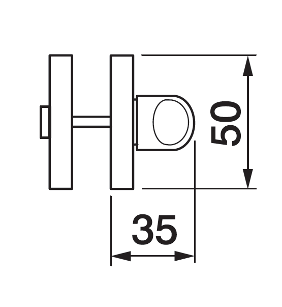 LUX-WC-S2 OBR, WC knob, - colour -caffe image buy in World