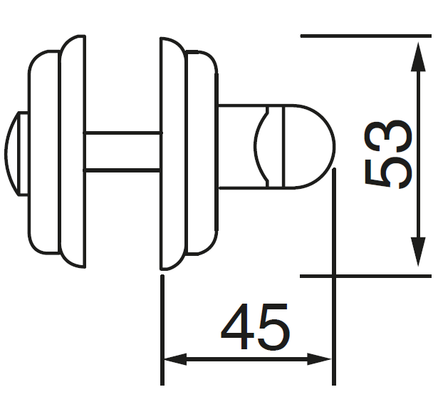 LUX-WC-WD NIS, WC knob, colour - satin nickel image buy in World