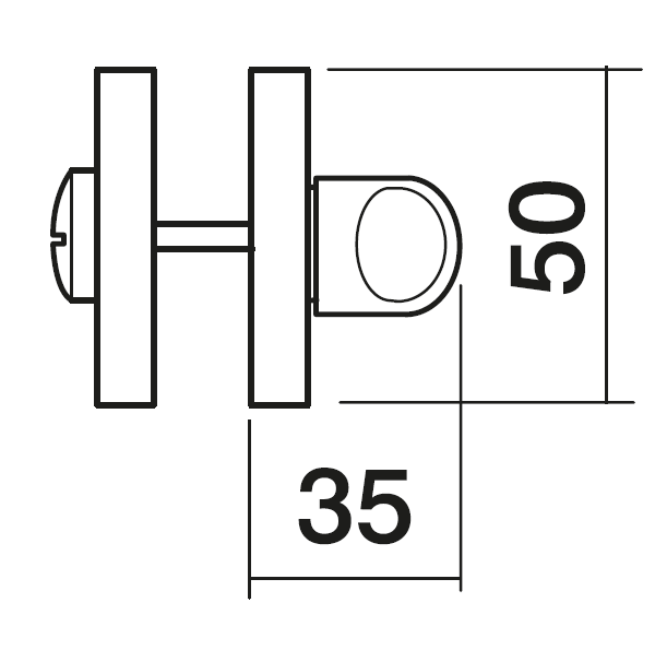 LUX-WC-R3 OBR, WC knob, colour - caffe image buy in World