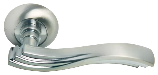 MIRAGE, door handle MH-14 SN/CP, colour - white nickel/chrome image buy World