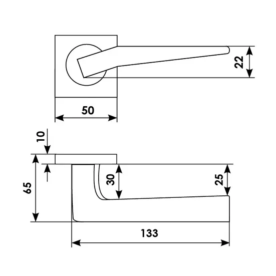 HILL S2 NIS, door handle, colour - satin nickel image buy in World