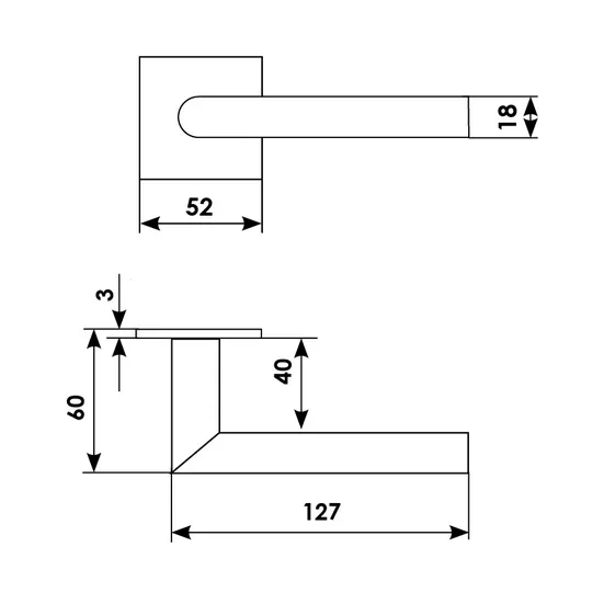 VOSTOK1 S1 SSS, door handle, colour - satin stainless steel image buy in World