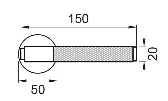 BRIDGE R6 CRO, door handle with reinforced rosette, color -  chrome image buy in World