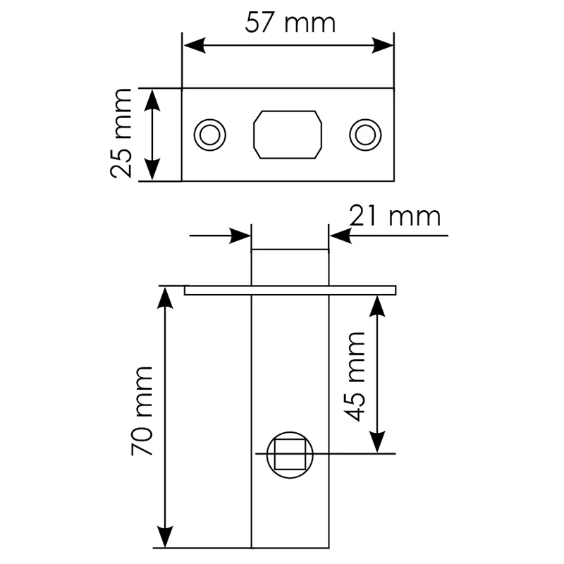 LP6-45 SC, interior latch, colour - satin chrome image buy in World