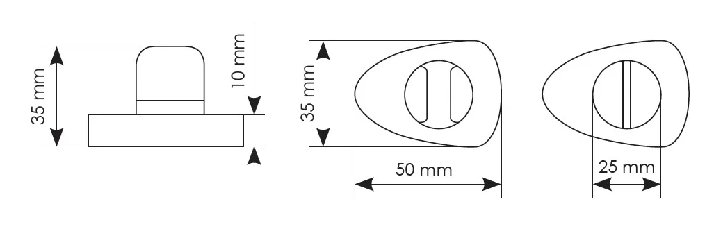 LUX-WC-UN NIS, WC knob, colour - satin nickel image buy in World