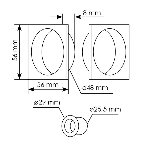 MHS-2 SC, handle for sliding door, colour - satin chrome image buy in World