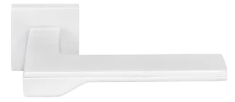 PIERRES, door handle on square rosette MH-49-S6 W, colour - white