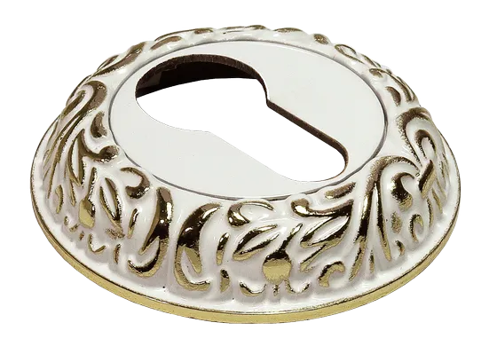 MH-KH-CLP W/PG, escutcheon, colour - white enamel/gold image buy World