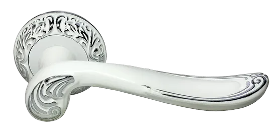 GIUSEPPE, door handle MH-22-CLP W/PC, colour - white enamel/chrome image buy World