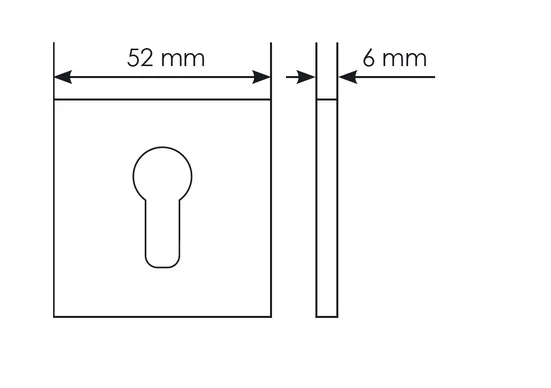 MH-KH-S6 SC, escutcheon, colour - satin chrome image buy in World