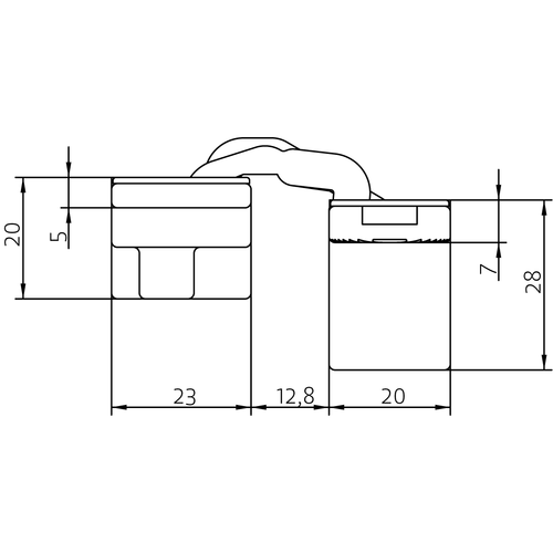 HH-19 B, hidden hinge, colour - black image morelli World