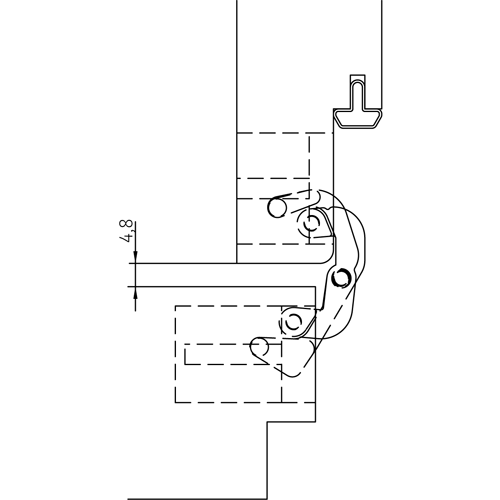 HH-19 B, hidden hinge, colour - black image door furniture World