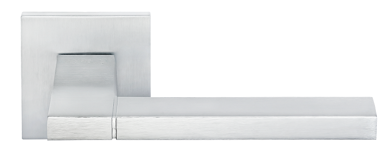 YSTAD door handle on square rosette 6mm  MH-47-S6 SSC, colour - super satin chrome image buy World