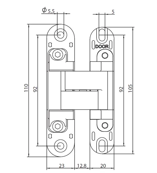 HH-19 B, hidden hinge, colour - black image buy in World