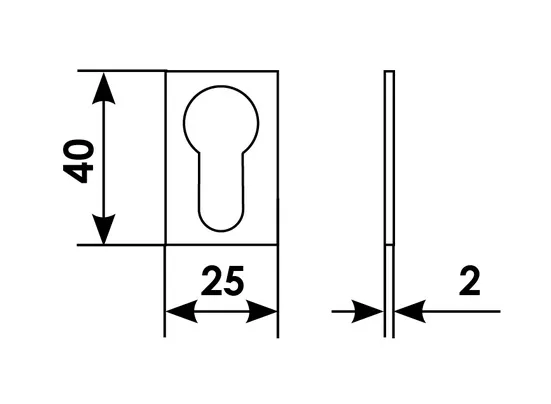 LUX-KH-SM CRO, escutcheon, colour - chrome image buy in World