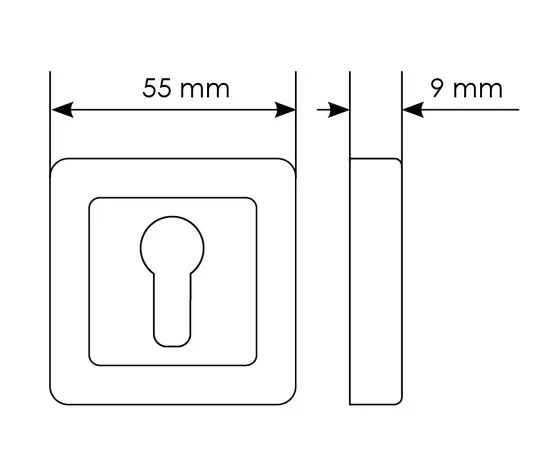 MH-KH-S55 GR/PC, escutcheon, colour - graphite/chrome image buy in World