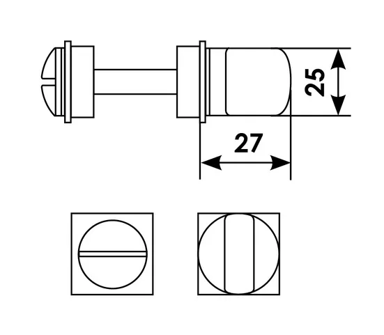 LUX-WC-SM CRO, WC knob, colour - chrome image buy in World