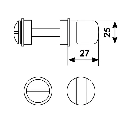 LUX-WC-RM CRO, WC knob, colour - chrome image buy in World