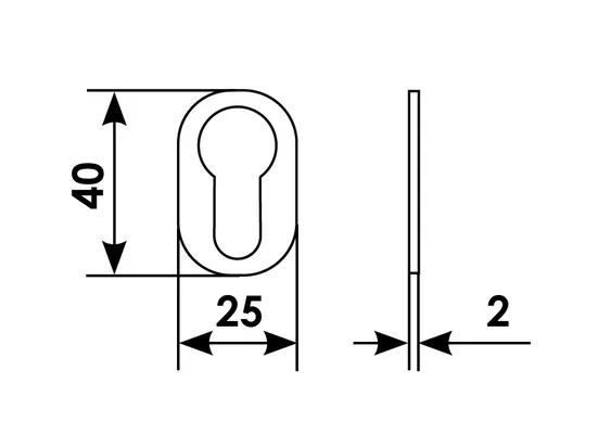 LUX-KH-RM CRO, escutcheon, colour - chrome image buy in World