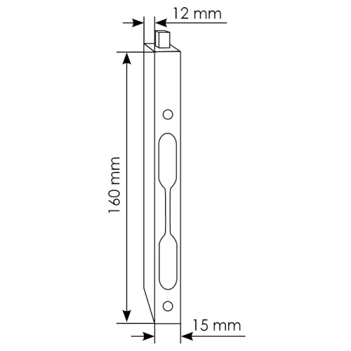 L160 SC, flush bolt, colour - satin chrome image buy in World