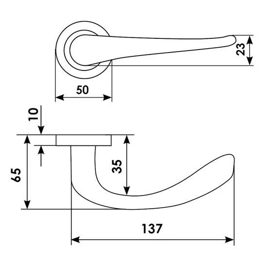 GOLF R4 NIS, door handle, colour - satin nickel image buy in World