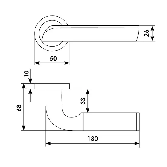 MATRIX R2 NIS/NIK, door handle, colour - satin nickel/nickel image buy in World