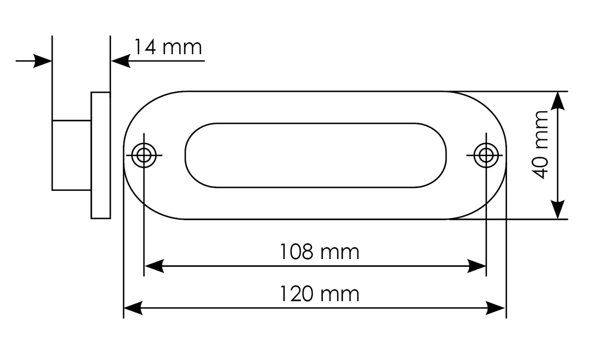 MHS120 BL, handle for sliding door, colour - black image buy in World