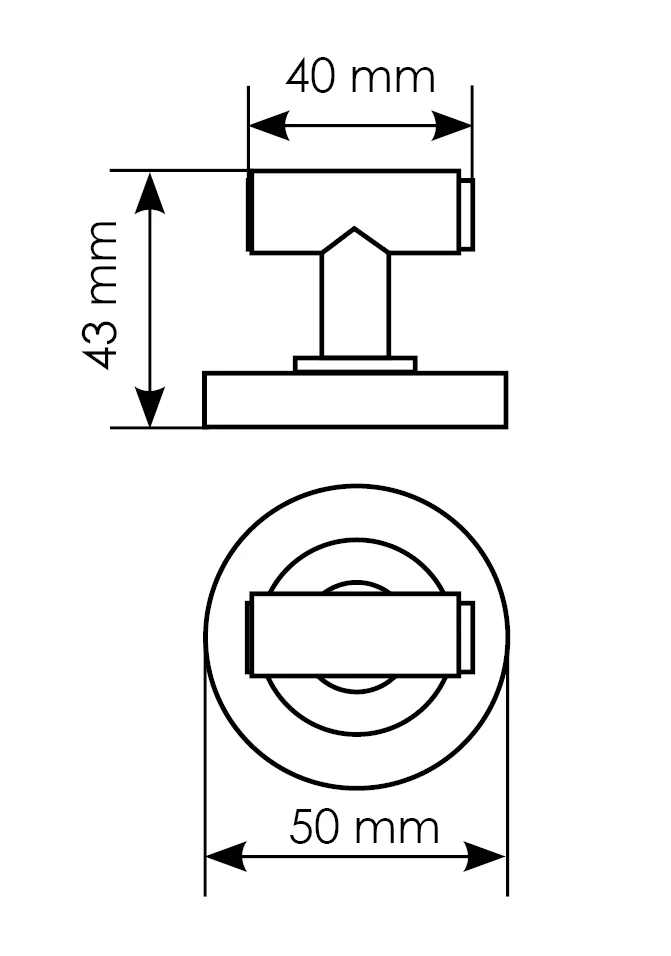 LUX-WC-BRIDGE NIS, WC knob, colour - satin nickel image buy in World