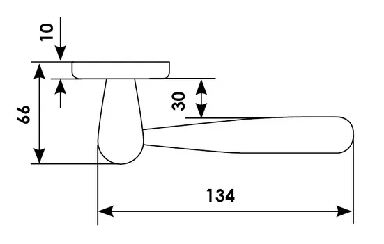 PINOKKIO R4 NIS, door handle, colour - satin nickel image furniture World