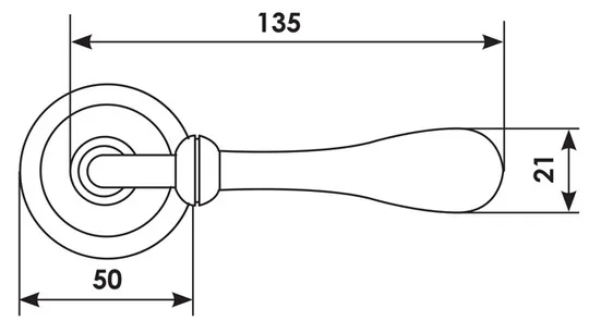 MARY R4 OBR, door handle, colour - caffe image buy in World